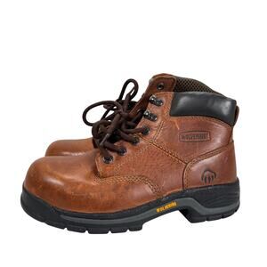 Wolverine Harrison Women's 6W Brown Leather Steel Toe Work Boots EH W04675